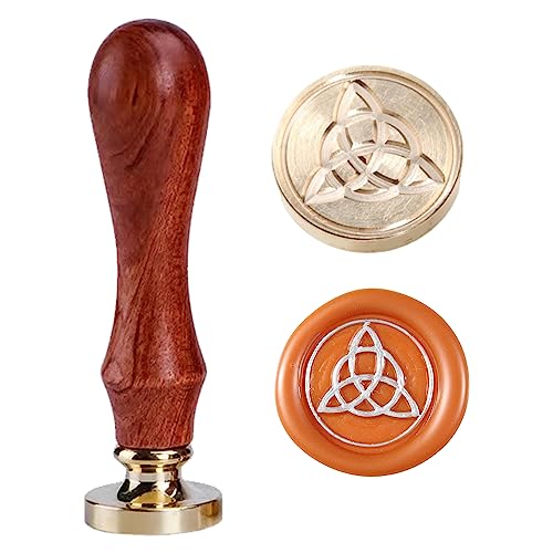 Traditioneller Trinity Knoten Siegelwachs-Stempel 25 mm 0,98 Zoll keltischer Knoten Triquetera Siegel Wachs für Talisman Weihnachten Thanksgiving Geschenkverpackung von Ychostamp