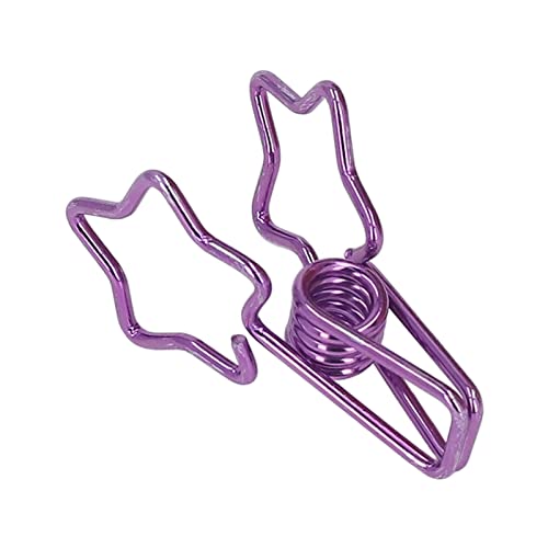 100pcs e Sternförmige Clips - Metall für SE IP, Rose D. (violett) von Yctze