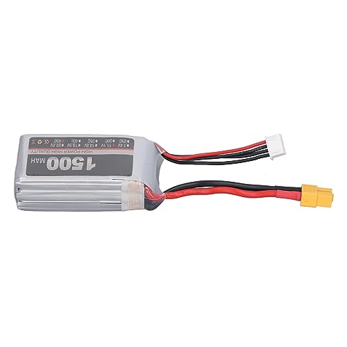11,1 V 45c 1500mAh 3s RC Lipo-Batterie mit Hochwertigen Anschlüssen für Drohnen, Flugzeuge, Hubschrauber und Boote (XT60) von Yctze