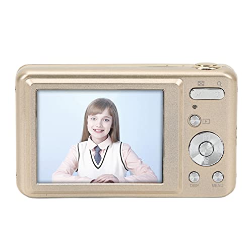 2,7-Zoll-Kamera ABS-Metall 48 MP High Definition 8-Fach Optischer Zoom Tragbare Digitalkamera für Anfänger Gold Digitalkamera Tragbare Digitalkamera Digitalkamera Hoch (Gold) von Yctze