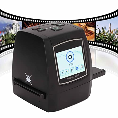 22-Megapixel-Filmscanner, Film- und Diascanner mit 2,4-Zoll-TFT-LCD-Display, Konvertiert 35-mm-/126/110-/Super-8-Filme und 135/126/110-Dias in Digitale Fotos, Unterstützt 32-GB-SD-Karte(EU) von Yctze