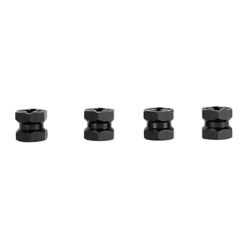 4 Stück Schwarze RC-Sechskantnabenverlängerung Sechskantantrieb A für 1/10 RC-Auto Kompatibel mit AXIAL HSP Redcat I Sechskantnaben-Abstandshalter 12-mm- Imp Performance (BLACK) von Yctze