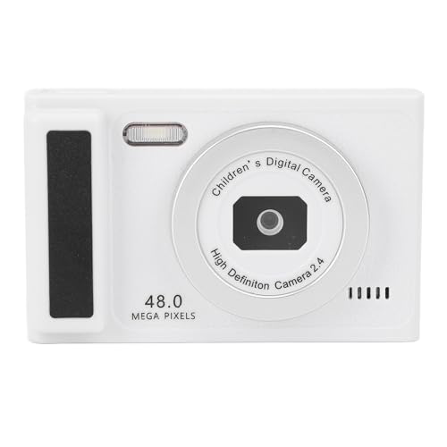 48-MP-Digitalkamera, 8-facher Zoom, 1080P-Video, 2,4-Zoll-HD-Display mit 12 Bilderrahmen, 9 Videorahmen für Reisen, Selfies, Abschlussfeiern, Studenten, Anfänger (White) von Yctze