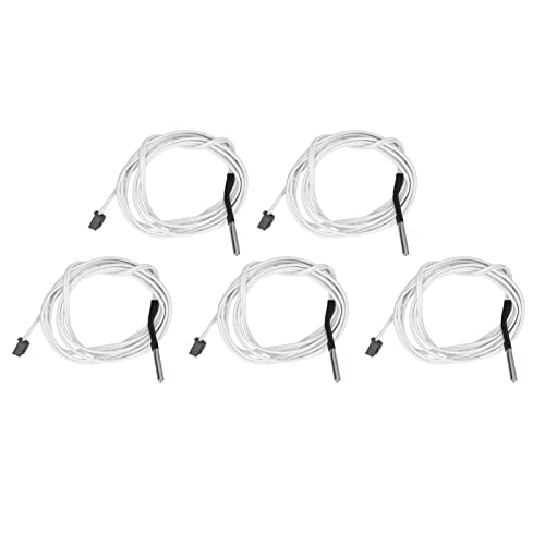 5 PCs Hohe Thermistordrähte für 3D -Drucker, Temperatursensoren aus Edelstahl, die mit Verschiedenen Kompatibel Sind (1m) von Yctze