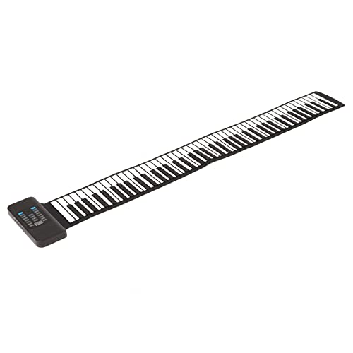 88-Key-Foldable Portable Roll Up Klavier mit LED-Display und USB-Wiederaufladbar für Musikliebhaber und Anfänger (EU-Stecker) von Yctze