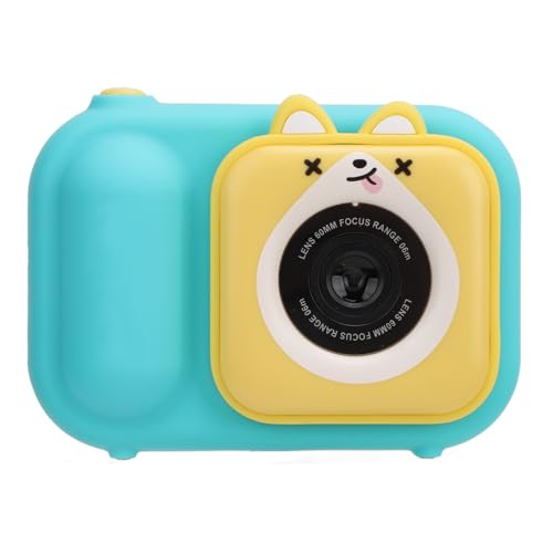 ABS Kinder-Digitalkamera, 48 MP, 2,4-Zoll-LCD-Bildschirm, Farbenfrohes Aussehen, Doppelobjektiv-Kinder-Digitalkamera mit 600 MAh Lithium-Polymer-Akku (Typ 2) von Yctze