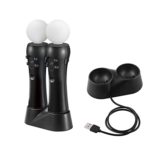 Controller-Ladestation für PS4 VR, Dual Charger Dock-Ladestationsständer, für Play Station PS4 VR-Fernbedienungen von Yctze