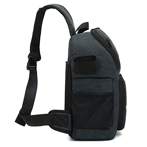 Crossbody -Kamera -Tasche Schulterkamerasetasche mit Seitennetz für Stativ Tablet -Speicher Großer Kapazität Polyester Crossbody -Kamera -Tasche Schulterkamerasetasche mit Seitennetz für Stativ Tablet -Speicher Großer Kapazität Polyester von Yctze