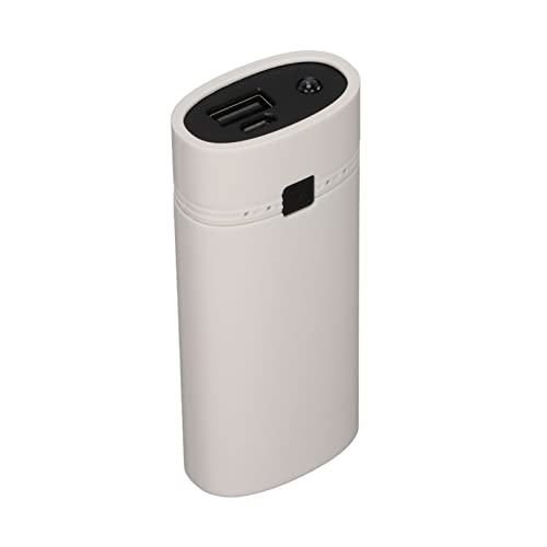 Universal DIY USB Power Bank Box 2 Akku Ladegerät Power Bank Shell für Smartphone - Tragbares DIY Kit mit 2X Akkus Zum Aufladen Unterwegs (White) von Yctze