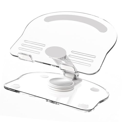 Faltbare 360 ​​-Grad -rotierende Tablet -Standhalter Höhe YLIC Desktop Halter Transparentes Design (White) von Yctze