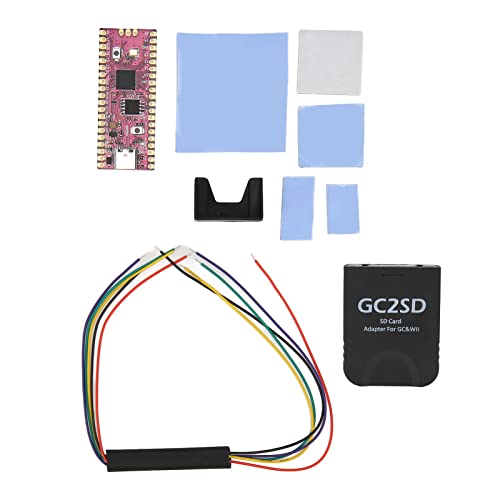 Für RPi-Mikrocontroller-Modul, Mini-Entwicklungsboard, Dual Core Für Arm Cortex M0plus-Prozessor, mit GC2SD Mirco SD-Leser, Für Gamecube Für Wii-Konsolen (Schwarz) von Yctze