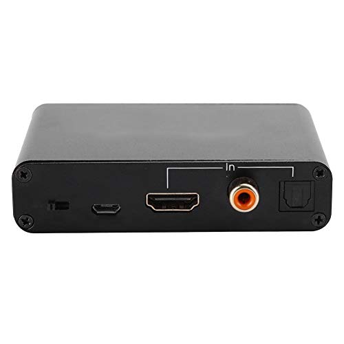 HDMI Audio DAC Konverter Adapter Verstärker Optisch Koaxial Digital Support 3,5 mm Stereo Kopfhörer Geeignet für Unterricht, Besprechung(Black) von Yctze
