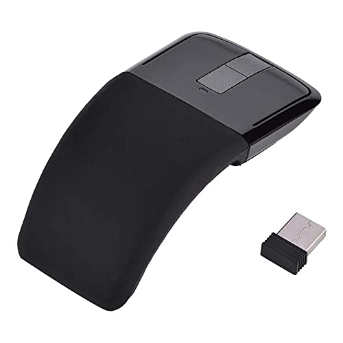 Klappmaus, 2.4G Wireless Touch Mouse, Kabellos Faltbare Mäuse mit USB-Empfänger, 1000DPI Optische Maus für Notebook, Computer, Laptop(schwarz) von Yctze