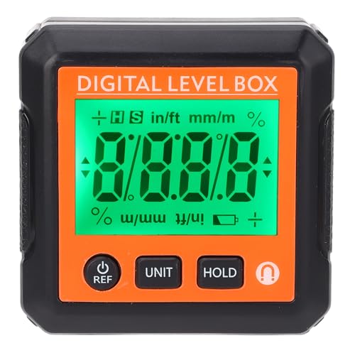 Magnetischer Digitaler Box Elektronischer Winkelmesser Neigungsmesser für Holzbearbeitung und Automobilreparatur, Genaues und Tragbar (ORANGE) von Yctze