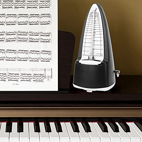 Mechanisches Metronom für Musiker - Genaues Ythm -Werkzeug für Klavier, Gitarre, S & More Design in e (BLACK) von Yctze