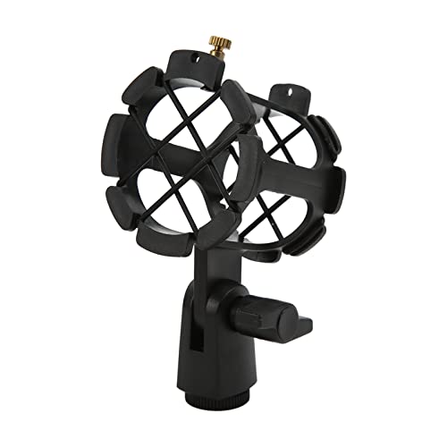 Mikrofon-Stoßdämpferhalterung Clip, Anti-Vibrations-Halterung für Aufnahmemikrofone, Tragbare Stoßfeste Mikrofonhalterung, für Mikrofone mit Weniger Als 4,5 Cm Durchmesser, mit 5/8 Zoll und 3/8 Zoll I von Yctze