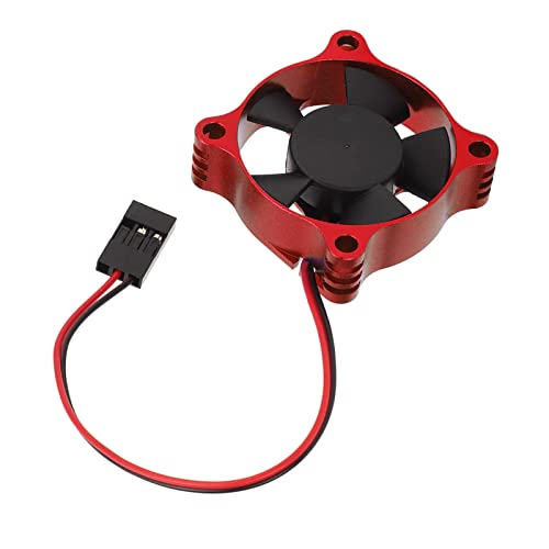 Motorkühlungslüfter 35x35mm Aluminiumlegierung Leichtes Schnelles Abkühlen für /10, /12, /8 RC Auto Esc (Rot) von Yctze
