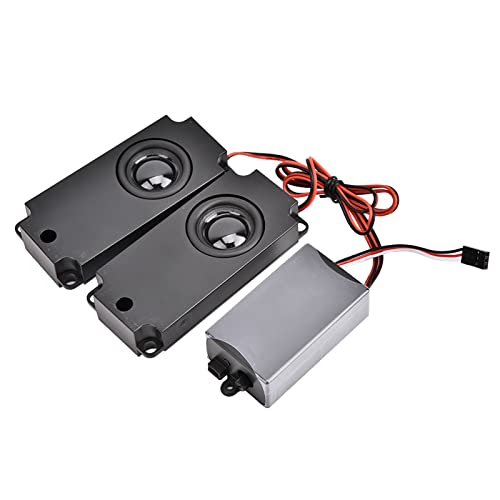 Motorschallsimulator mit Volumensteuerung für /10 RC -Cars - Dual Lautsprecher und 10 Auto Sounds, Einfache Installation und Speicherfunktion von Yctze