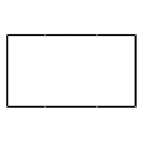 Projektor Leinwand Tuch 60-100 Zoll 16:9 HD Projektor Leinwand 3D Film Tragbare Leinwand Vorhänge Beamer Leinwande (100 Zoll) von Yctze