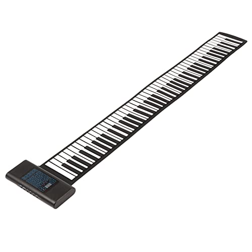 Rollen Sie Tragbares 88-Tasten-Klavier mit MIDI-Funktion, Wiederaufladbar, LED-Display und Doppellautsprecher seit Ewigkeiten (EU-Stecker) von Yctze