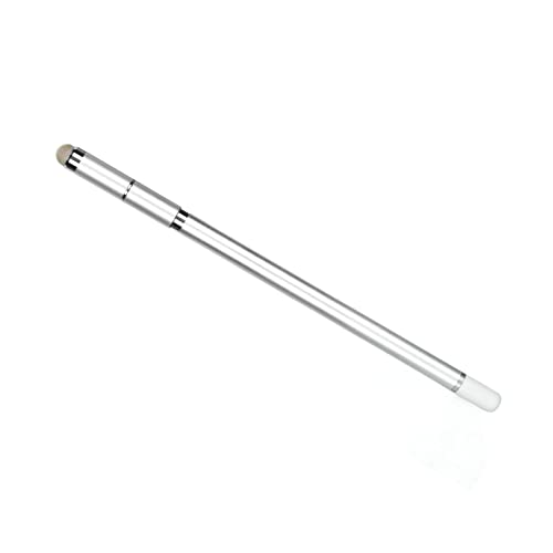 Stylus-Stift für Touchscreen, Touchscreen-Stift, Stylus-Stift, 4-in-1, Verschleißfeste Faserspitze, Handy-Tablet, Malerei, Handschrift, Kapazitiver Stylus (Silver) von Yctze