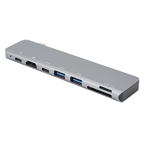 Typ C Hub 7 in 1 USB 3.0 PD Schnellladung 4K HD Multimedia-Schnittstelle Hochgeschwindigkeits-Multiport-Adapter mit Kartenleser Typ C Hub 7 in 1 Multiport-Adapter USB C von Yctze