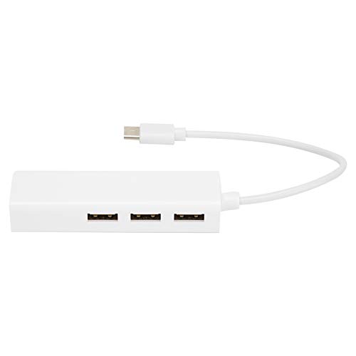 USB-Hub mit Netzwerkadapter, stärkerem Gewindekörper, abwärtskompatibel mit USB 2.0/1.1, Laufwerksfreie Plug-and-Play-Funktion von Yctze
