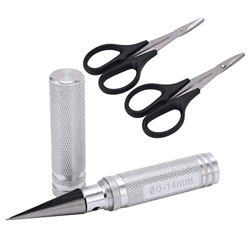 Universal RC Bogenes Scherenkit mit 0-14 Mm Loch-Puncher-Zubehör für RC-Autos, Drohnen und (SILVER) von Yctze