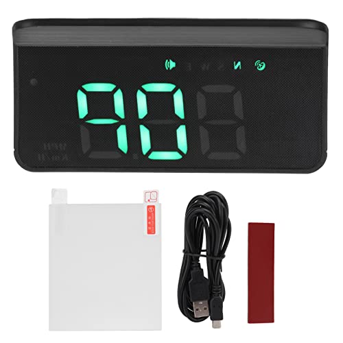 Universaler Digitaler GPS-Tachometer, Auto-HUD-Display, GPS-Tachometer, Ermüdungsfahrwarnung, KM/h, MPH-Einstellung, Kompass für Autos, LKW(Grün) von Yctze