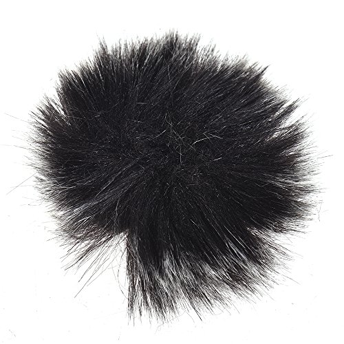 Windschutz Pelziger Lavalier -Mikrofon -Windschutzscheibe 5pcs Feines Glattes Fell -Elastizitätskabel mit 3pcs -Mikrofon -Pelzabdeckung für Rappelmikrofon von 1 Cm Durchmesser (5) von Yctze