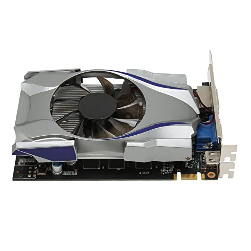 Yctze 2 GB Gaming-Grafikkarte, 128 Bit GDDR5, 192 CUDA-Kerne, 32 Textureinheiten, 3200 MHz Speicherfrequenz, Einzelner Lüfter, DirectX11, DVI VGA HD-Schnittstelle für von Yctze