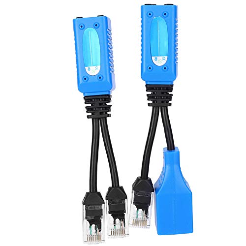 Yctze 2-teiliges POE-Adapter-Stecker-Splitter-RJ45-Combiner-Stromkabel-Set für Ethernet-Kamera, Sicherheits-IP-Kamera mit Buchse auf Stecker von Yctze