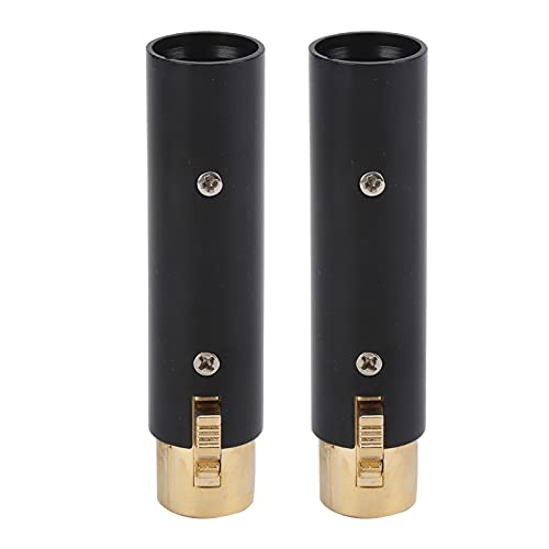 Yctze 2pcs Zink Oy XLR M an FEM-Adapter mit D-Planated S für Telefon- und Instrumentenverbindung (Black) von Yctze