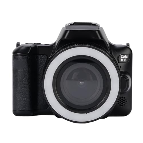 Yctze 48MP 2K Display Digitalkamera Doppelobjektiv Tragbare 16 -fache Zoomkamera Bokeh -Tiefe des Feldeffekts Schönheit Filter OTG -Verbindung Elektronische Stabilisierung 2 Zoll (Black) von Yctze