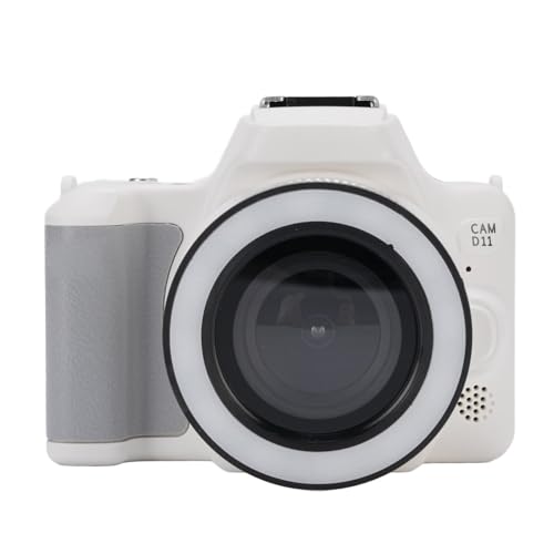 Yctze 48MP 2K Display Digitalkamera Doppelobjektiv Tragbare 16 -fache Zoomkamera Bokeh -Tiefe des Feldeffekts Schönheit Filter OTG -Verbindung Elektronische Stabilisierung 2 Zoll (White) von Yctze