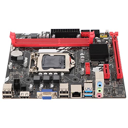 Yctze B75 MMotherboard LGA1155 CPU, DDR3 MATX Computer Motherboards für Intel Core I3 I5 I7, PCIE 8X Unterstützung, SATA USB3.0, HDMI VGA, 5.1-Kanal-Soundkarte von Yctze