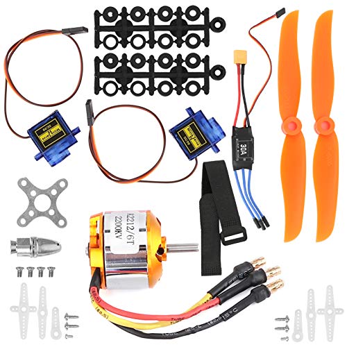 Yctze Bürstenloser 2212-motor, Bürstenloser rc flugzeug motor, RC-Fernbedienungs-Flugzeugmotor-Kit mit 2212 KV2200-Motor, 6035-Propeller, 30-A-Regler, Servo und XT60-Set Universelle Yctze Bürstenloser 2212-motor, Bürstenloser rc flugzeug motor, RC-Fernbedienungs-Flugzeugmotor-Kit mit 2212 KV2200-Motor, 6035-Propeller, 30-A-Regler, Servo und XT60-Set Universelle von Yctze