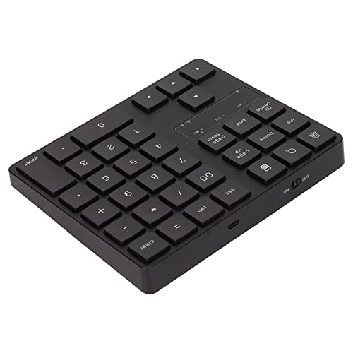 Yctze Drahtloser Ziffernblock mit 35 Tasten, Einhand-Gaming-Tastatur für zu Hause, 2,4-G-USB-Tastatur mit Ergonomischem Design, Funktionen Zur Schnellen Rückfederung und Zur Linderung von Yctze