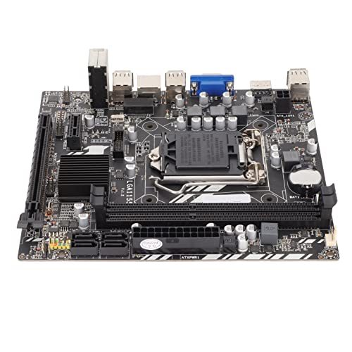 Yctze H61M DDR3 Dual Channel Desktop Motherboard, MATX PCIE 8X SATA2.0 Motherboard, VCA HDMI PCIE 1X, 5.1 Sound Channel, für LGA 1155 Serie für Intel Core I7 I5 I3 von Yctze