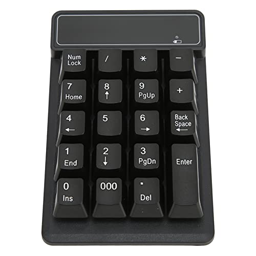 Yctze Kabelloser Nummernblock, Tragbar, 19 Tasten, 2,4 GHz, Zahlentastatur, Ergonomisches Design, Wasserdichter Taschenrechner, Numerische Tastatur, USB-Plug-and-Play-Tastatur, von Yctze