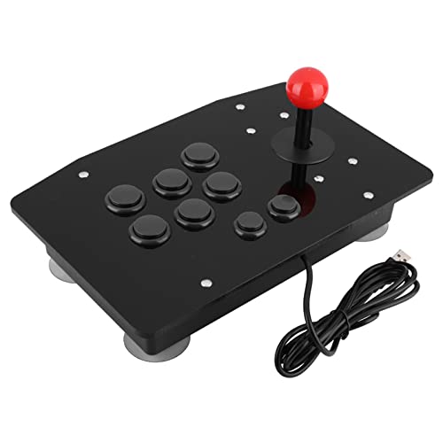 Yctze Schwarzer Arcade-Rocker-Game-Joystick, 8-Tasten-Game-Griff-Controller für PC, Fight Stick, Elektronische Spiele und Umgebung von Yctze