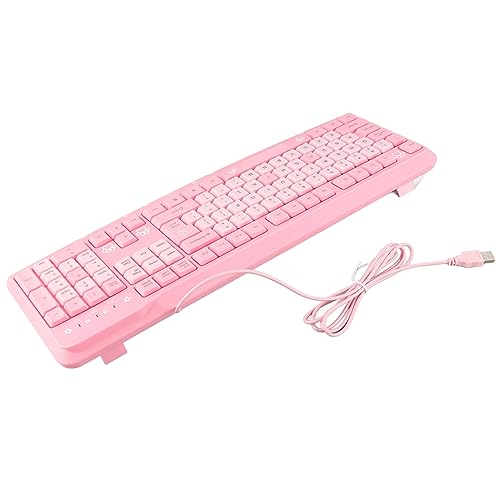 Yctze Tastatur, Keine Verzögerung, Computertastatur, Niedlicher Cartoon für Geschäftsbüro, Zuhause, Computer, Spiel, (PINK) von Yctze