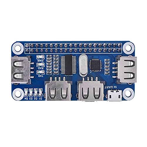 Yctze USB zu UART Onboard 4 Port USB HUB HAT für B 2B 3B W HUB für B 2B 3B HAT Vier USB-Ports Gut Abgestimmt auf USB 2.0 1.1. von Yctze