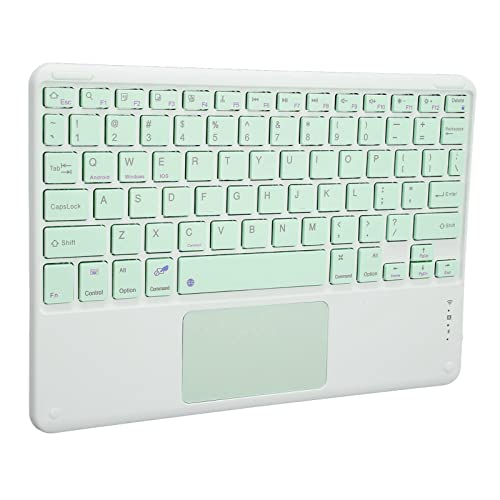 Yctze Ultradünne Tastatur mit Integrierter TOU-Funktion, Leise, Ergonomisch, Leicht, Tragbar, Wiederaufladbar, für Smartphones, Tablets, Laptops, TOU, Ergonomisch, Leicht (Green) von Yctze