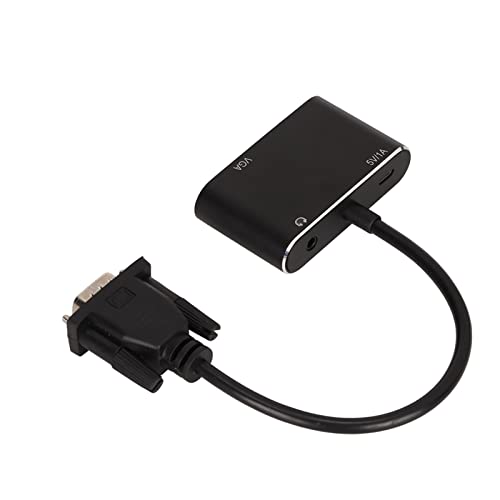 Yctze VGA-zu-VGA-Adapter, 2-Zoll-Splitter, VGA-Stecker auf VGA-Buchse mit Sprachfrequenzkabel für HD-Fernseher, Monitore, Projektoren usw. VGA-Stecker auf VGA-Buchse mit von Yctze