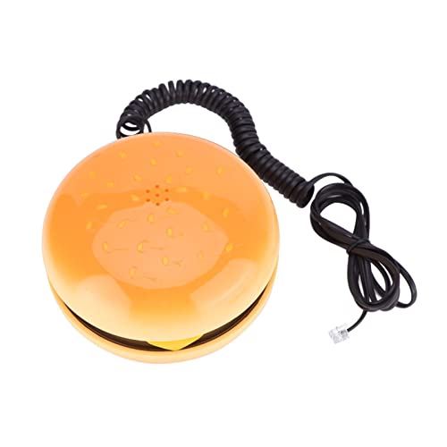 Yctze Vintage Neuheit Hamburger Telefon – Schnurgebundenes Festnetztelefon, Hausdekoration mit Cheeseburger-Design und Wählscheibe Yctze Vintage Neuheit Hamburger Telefon – Schnurgebundenes Festnetztelefon, Hausdekoration mit Cheeseburger-Design und Wählscheibe von Yctze