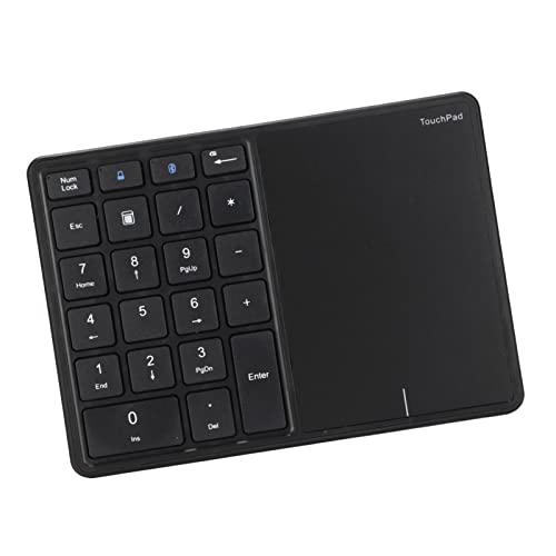 Yctze Zifferntastatur Touchpad 2,4 G 22 Tasten Numerische Tastatur für Win für IOS für OS (Black) von Yctze