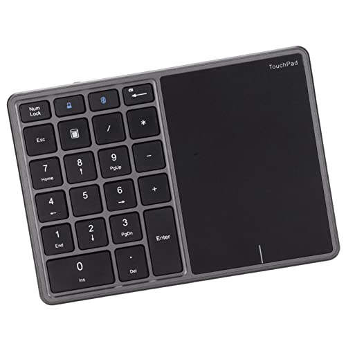 Yctze Zifferntastatur Touchpad 2,4 G 22 Tasten Numerische Tastatur für Win für IOS für OS (Gray) von Yctze