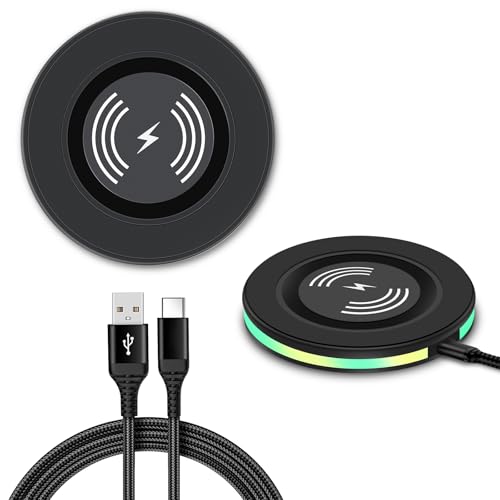 YdseozOA 15 W kabelloses Ladegerät, schnelle induktive Ladestation, kabelloses Ladegerät für Mobiltelefone, Ladepad, kompatibel mit der Serie i12/13/14/15 von YdseozOA