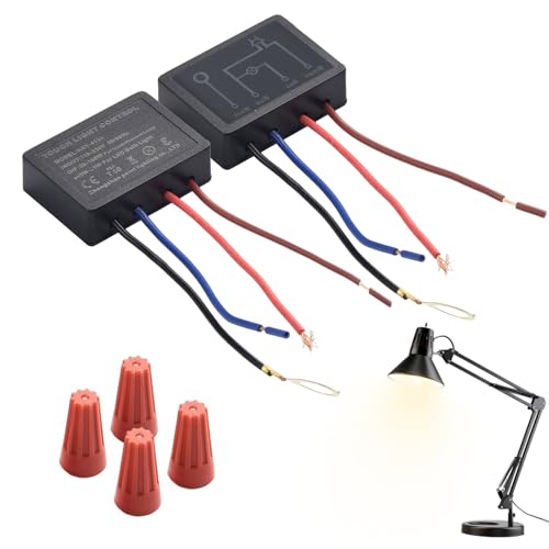 YdseozOA 2-teiliger Berührungsschalter für Tischlampen, 4-Wege-Berührungssensor-Dimmer, Lampenschalter-Set mit Kabelkappen, für Tischlampen, Stehlampen, Wandlampen und dekorative Lampen YdseozOA 2-teiliger Berührungsschalter für Tischlampen, 4-Wege-Berührungssensor-Dimmer, Lampenschalter-Set mit Kabelkappen, für Tischlampen, Stehlampen, Wandlampen und dekorative Lampen von YdseozOA